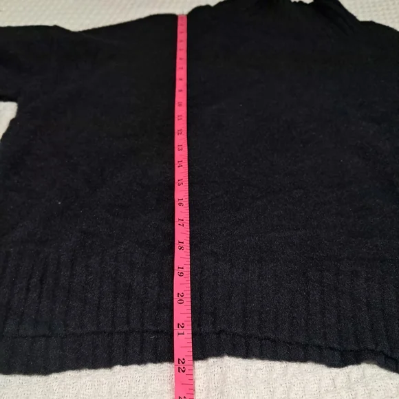 Free People Like New Afterglow Mock Neck Women's Sweater - Jet Black SP - Picture 4 of 13